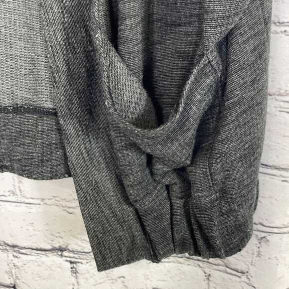 Lucy Activewear Short Sleeve Open Front Cropped Cardigan Jacket Heather Grey XS - Picture 5 of 11